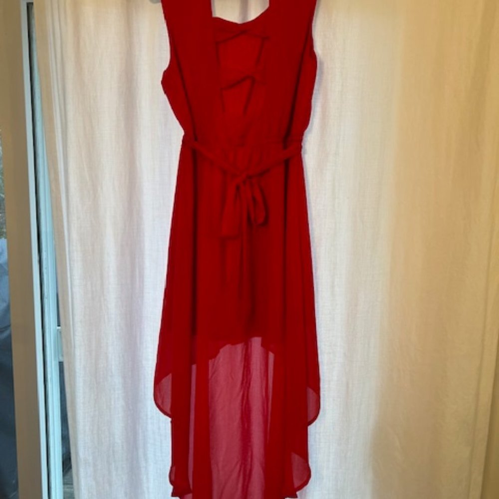 Red High-Low Dress - Picture 2 of 2